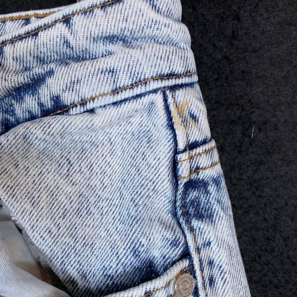 Boohoo Man Mens Jeans Blue Denim Slim Straight Raw Hems Distress 100% Cotton 28R - Picture 13 of 16